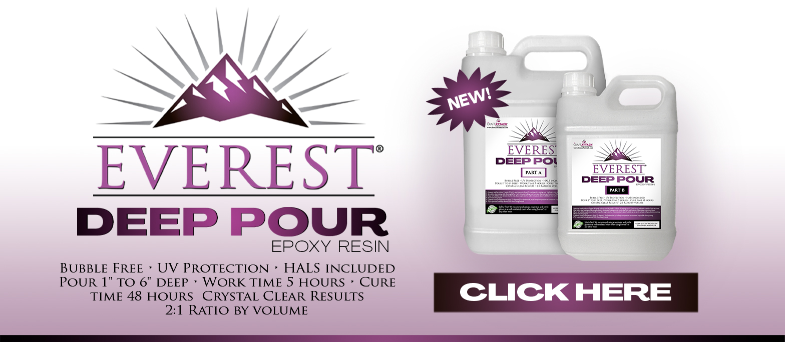 Everest Best Deep Pour Epoxy Resin by The Craft Attack for crafting river tables and deep molds 