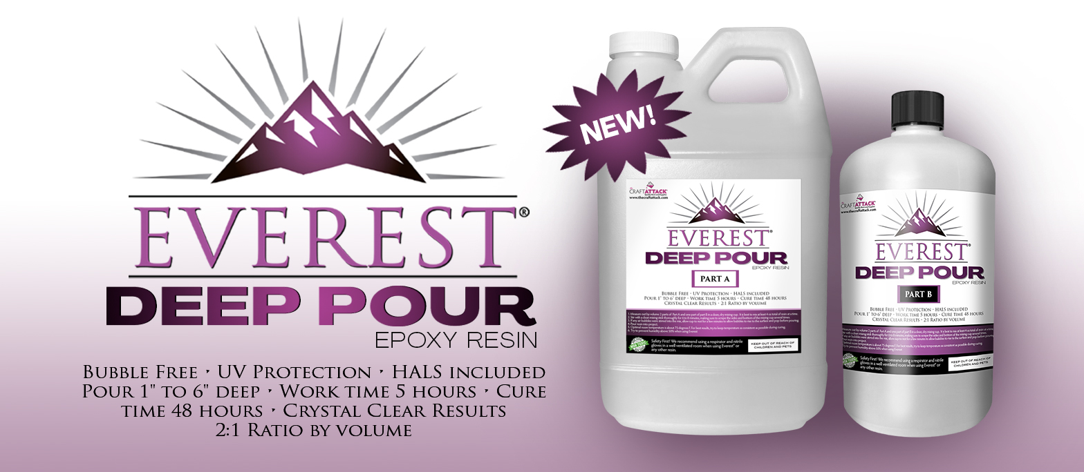 Everest ® Best Quality Deep Pour Epoxy Resin by The Craft Attack ® Crafting Resin